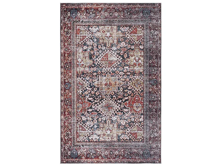 Tapis Bleu marine/rouille 244 X 305 cm - Minna