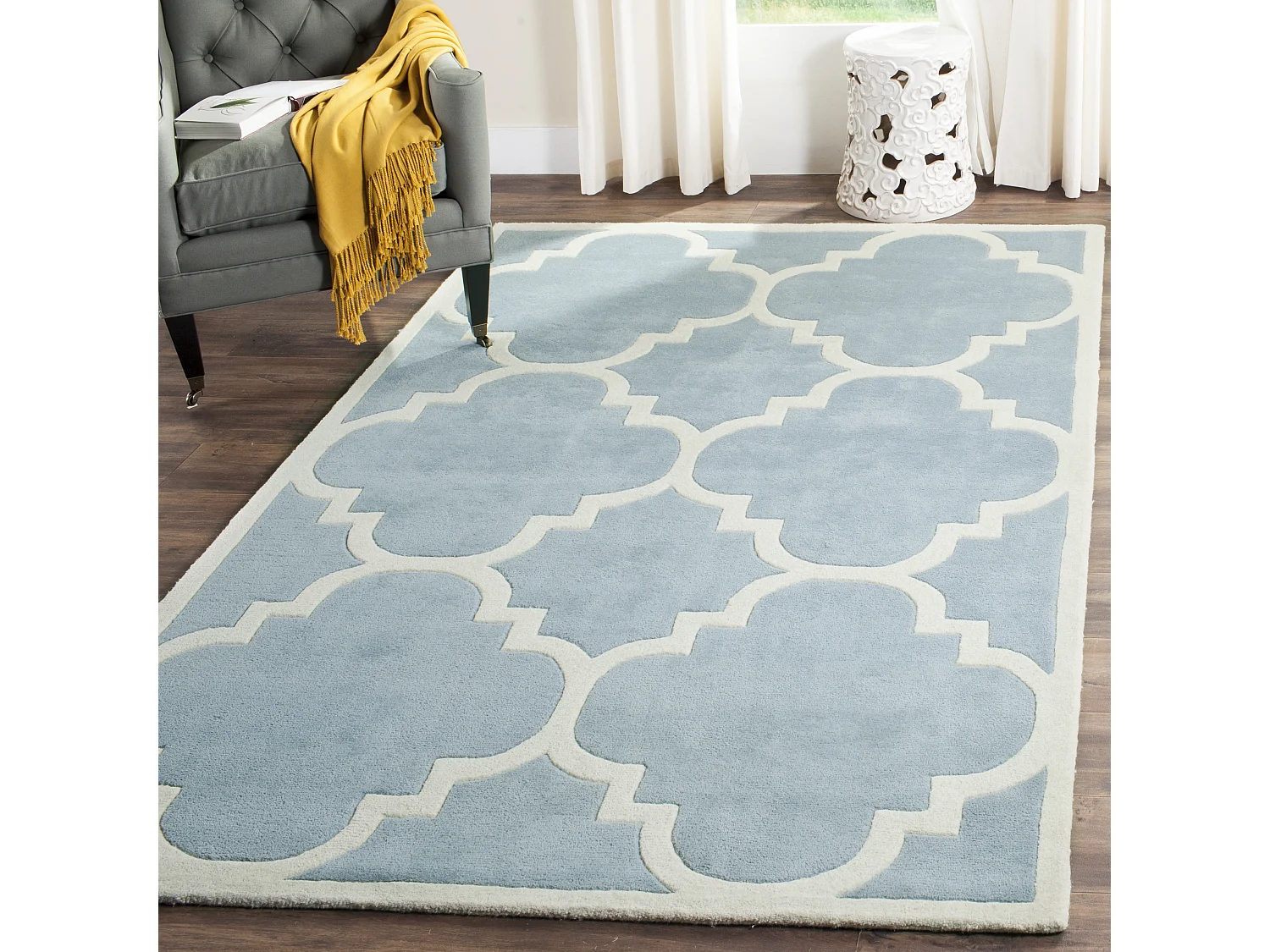 Tapis Bleu/Neutre 152 X 244 cm - Amaryllis