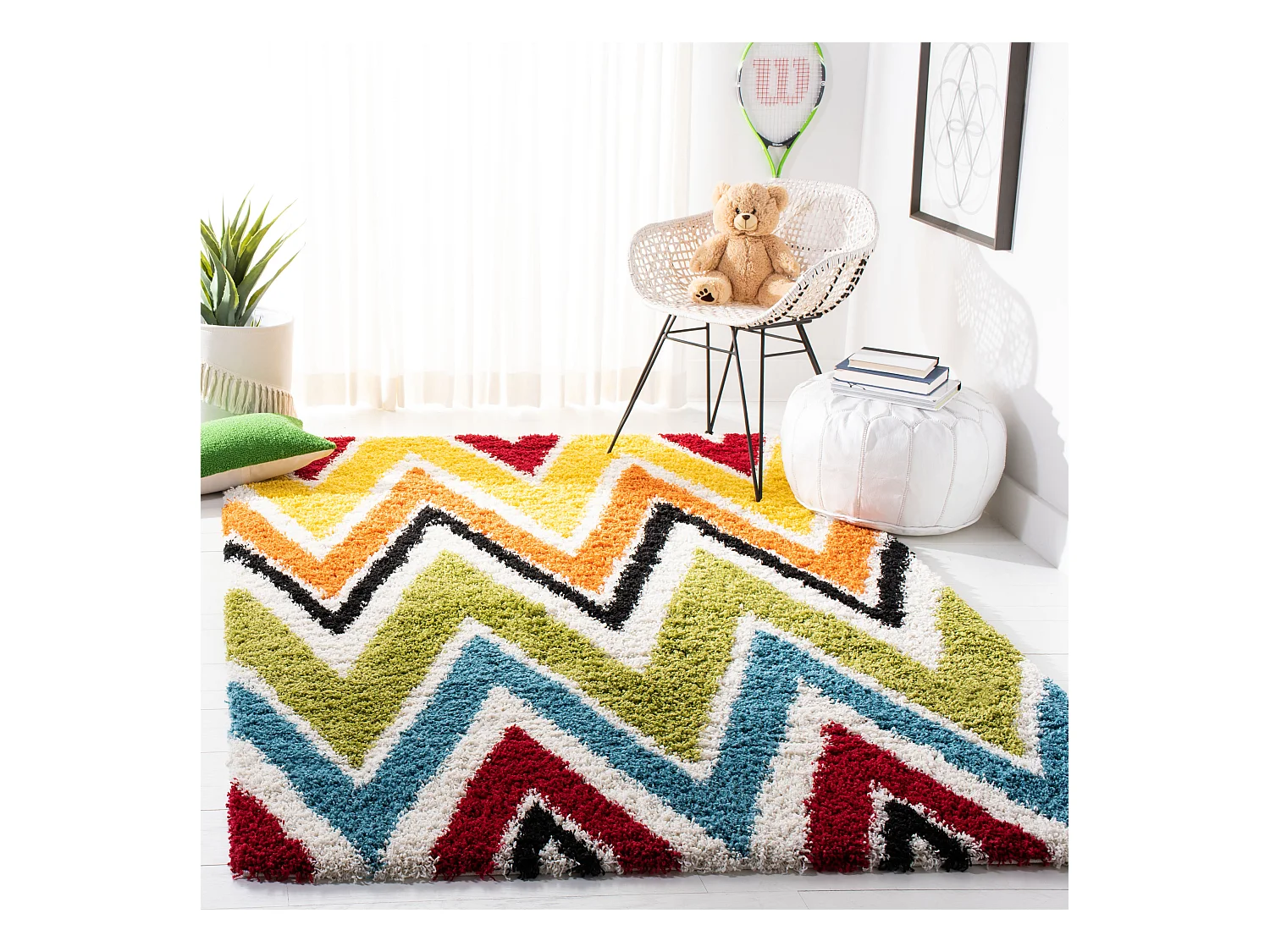 Tapis Neutre/Multicolore 122 X 183 cm - Emory