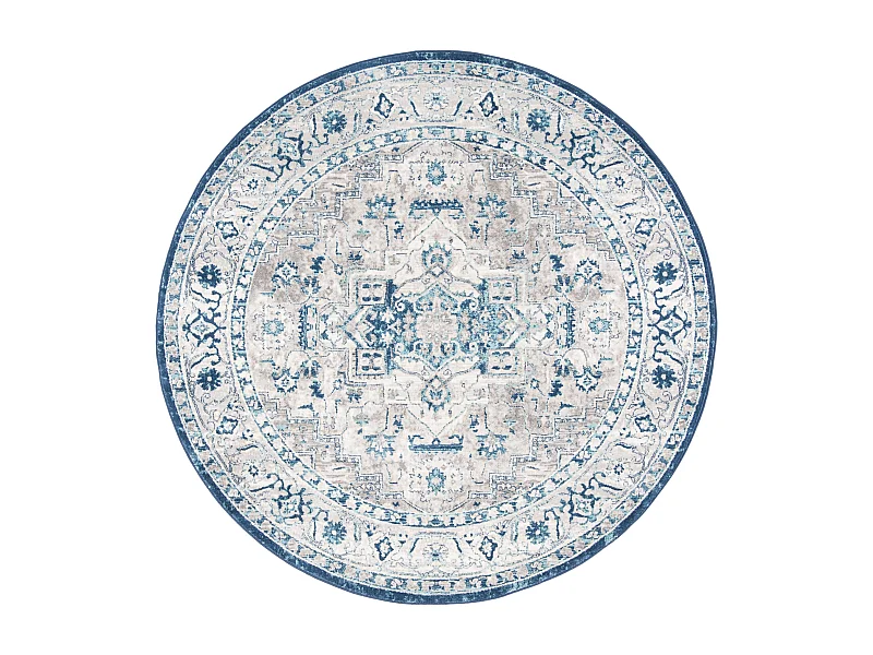 Tapis Gris/Bleu 201 X 201 cm - Russo