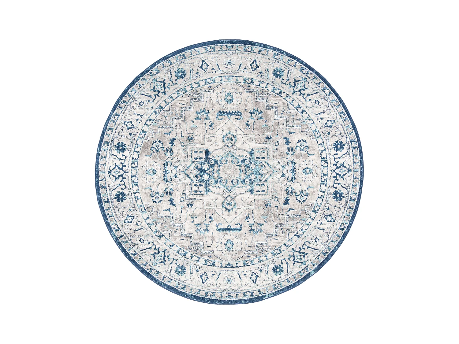 Tapis Gris/Bleu 201 X 201 cm - Russo