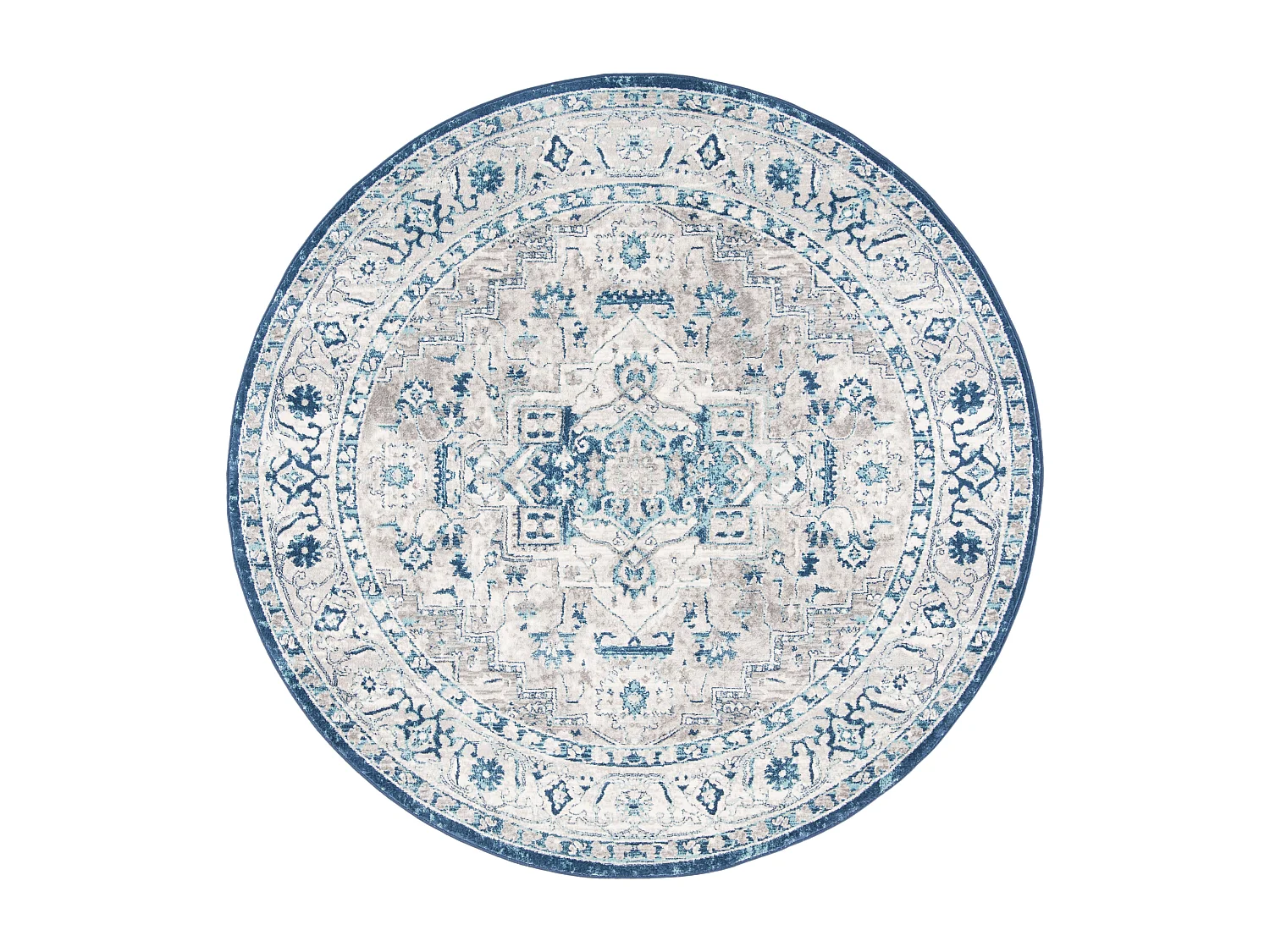 Tapis Gris/Bleu 201 X 201 cm - Russo