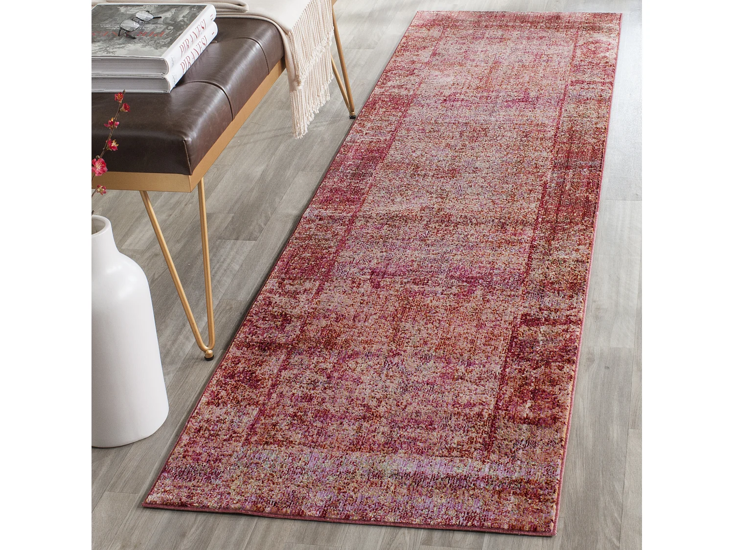 Tapis Rose/Multicolore 69 X 244 cm - Liora