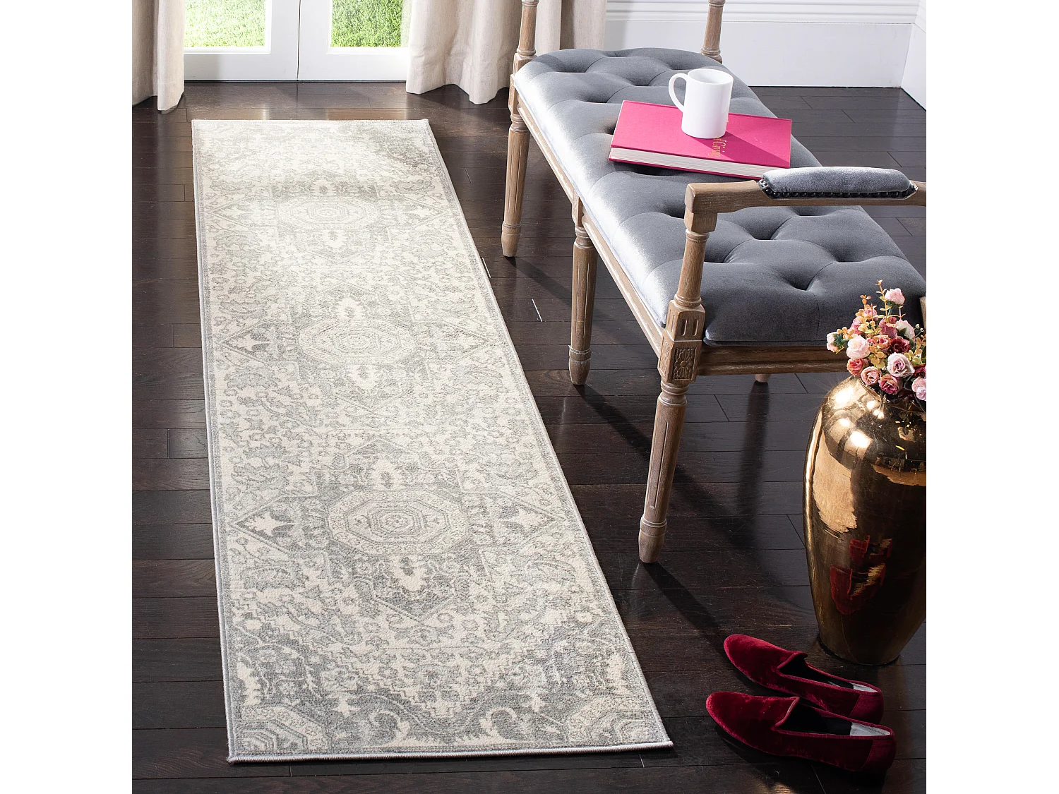 Tapis Gris/Neutre 61 X 244 cm - Maeve
