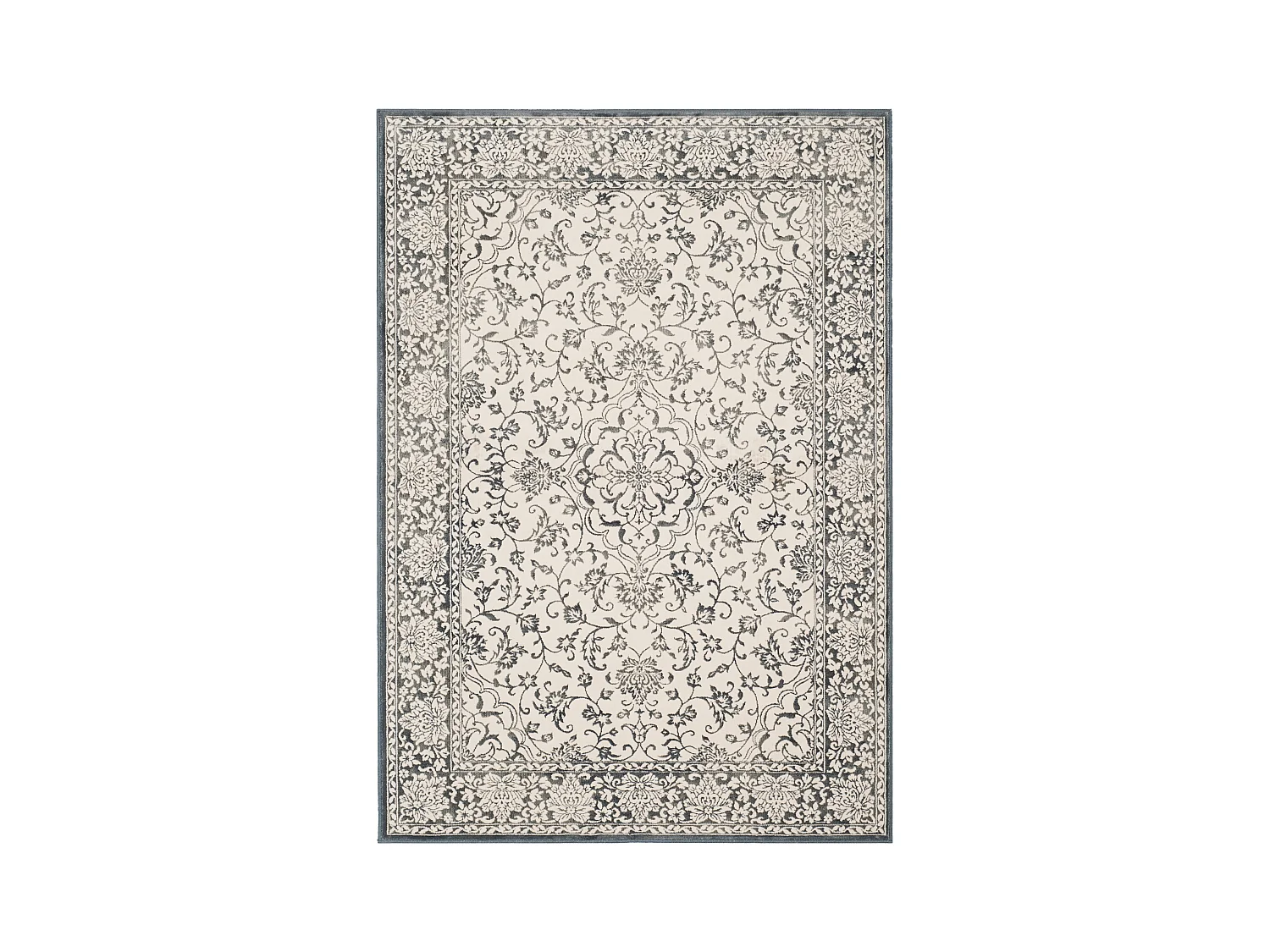 Tapis Bleu Marine/Neutre 99 X 140 cm - Alicia