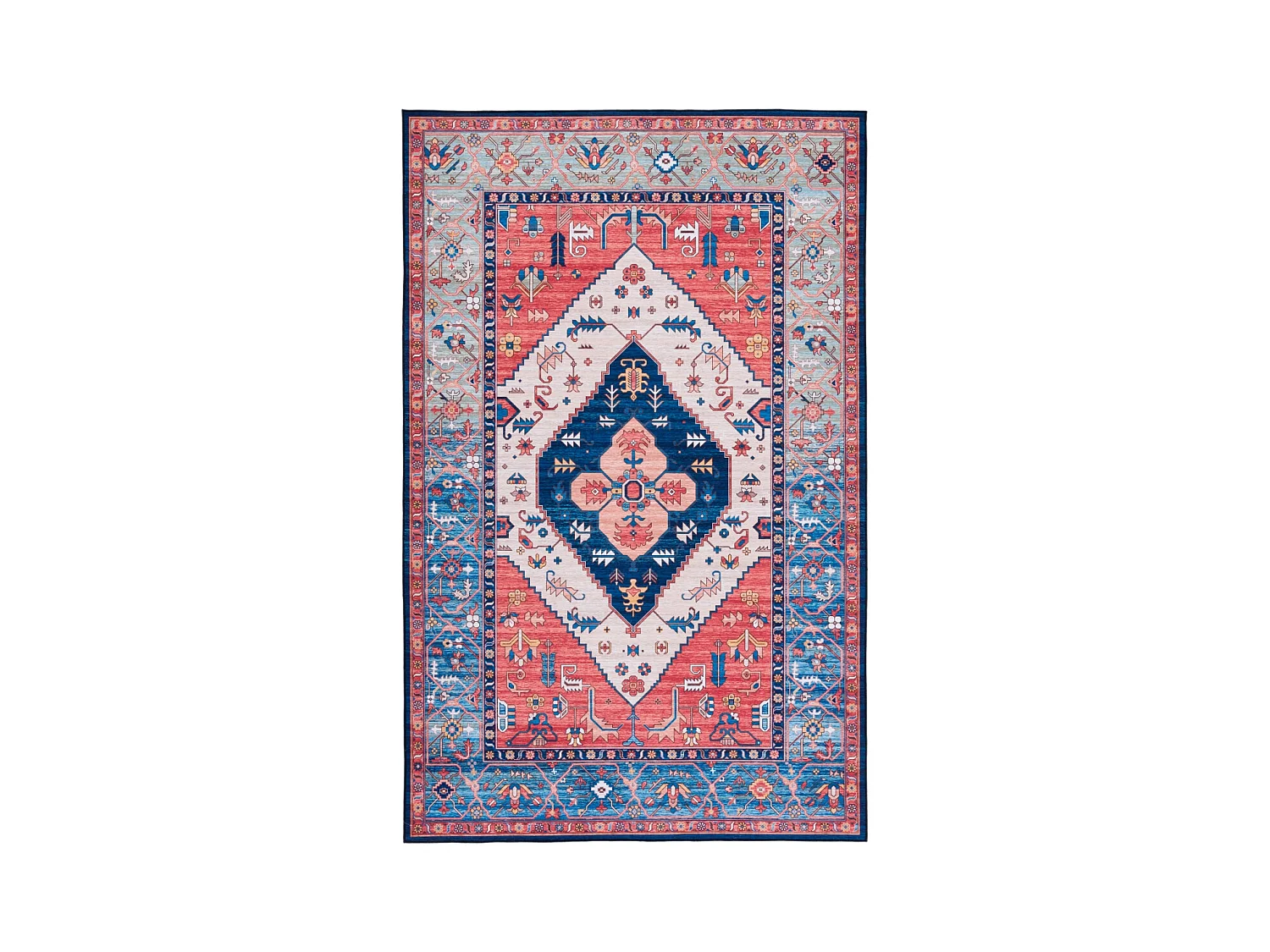 Tapis Rouille/Bleu 122 X 183 cm - Leilani