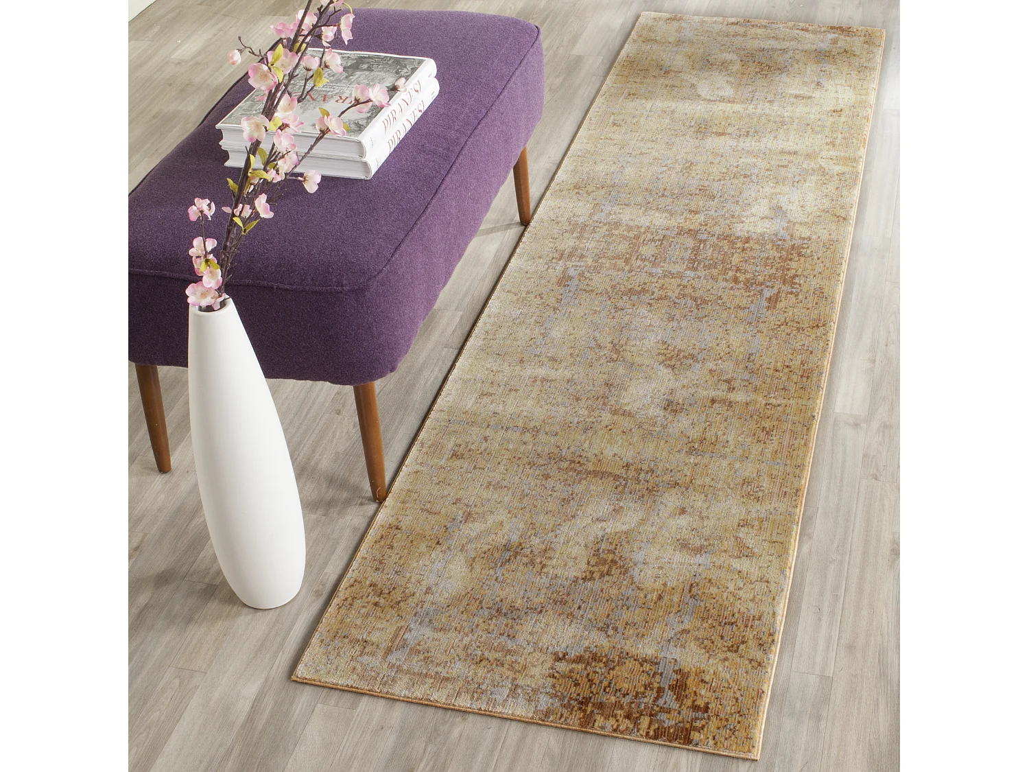 Tapis Or/Multicolore 69 X 244 cm - Ariella