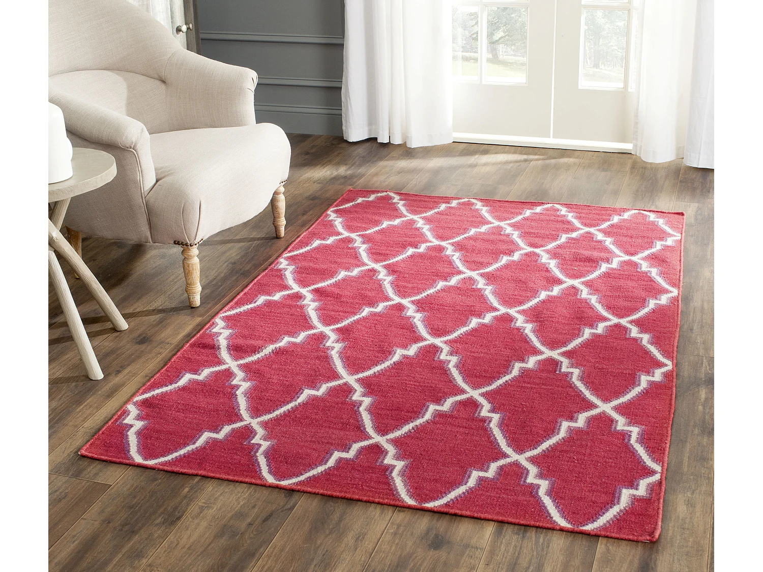 Tapis Rouge/Neutre 122 X 183 cm - Nico