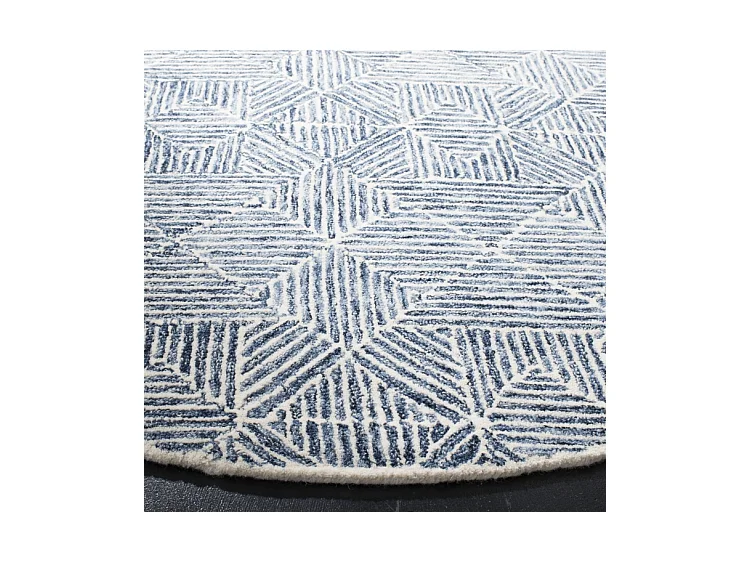 Tapis Bleu/Ivoire 183 X 183 cm - Azure