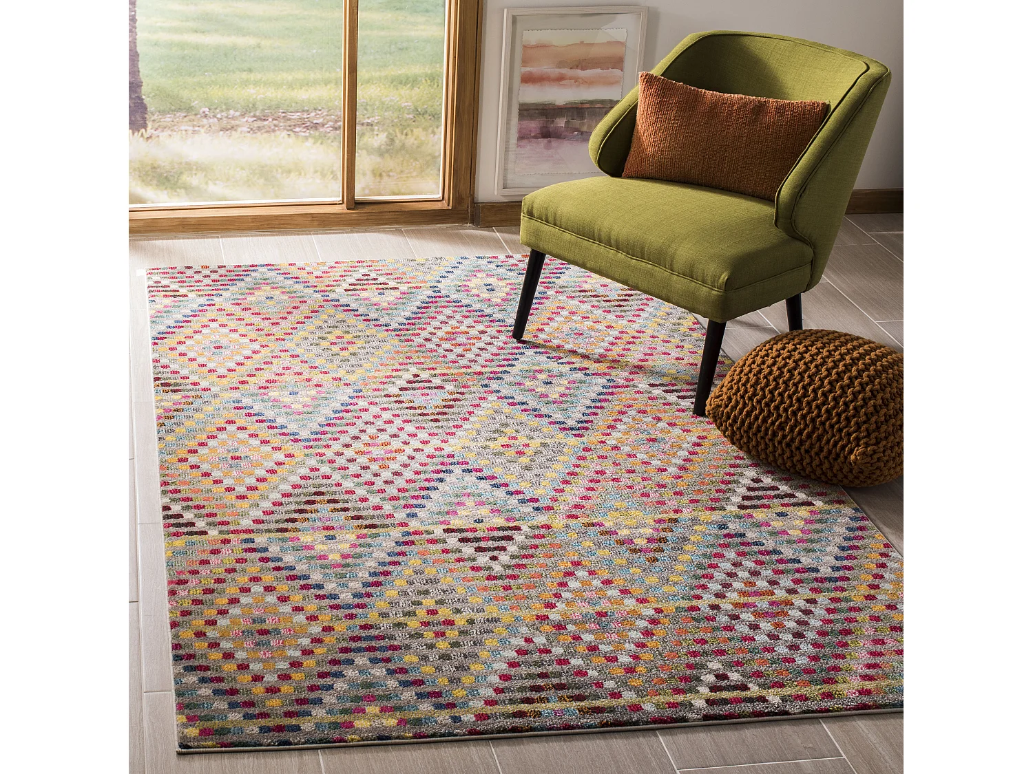 Tapis Multicolore/Neutre 201 X 279 cm - Alina