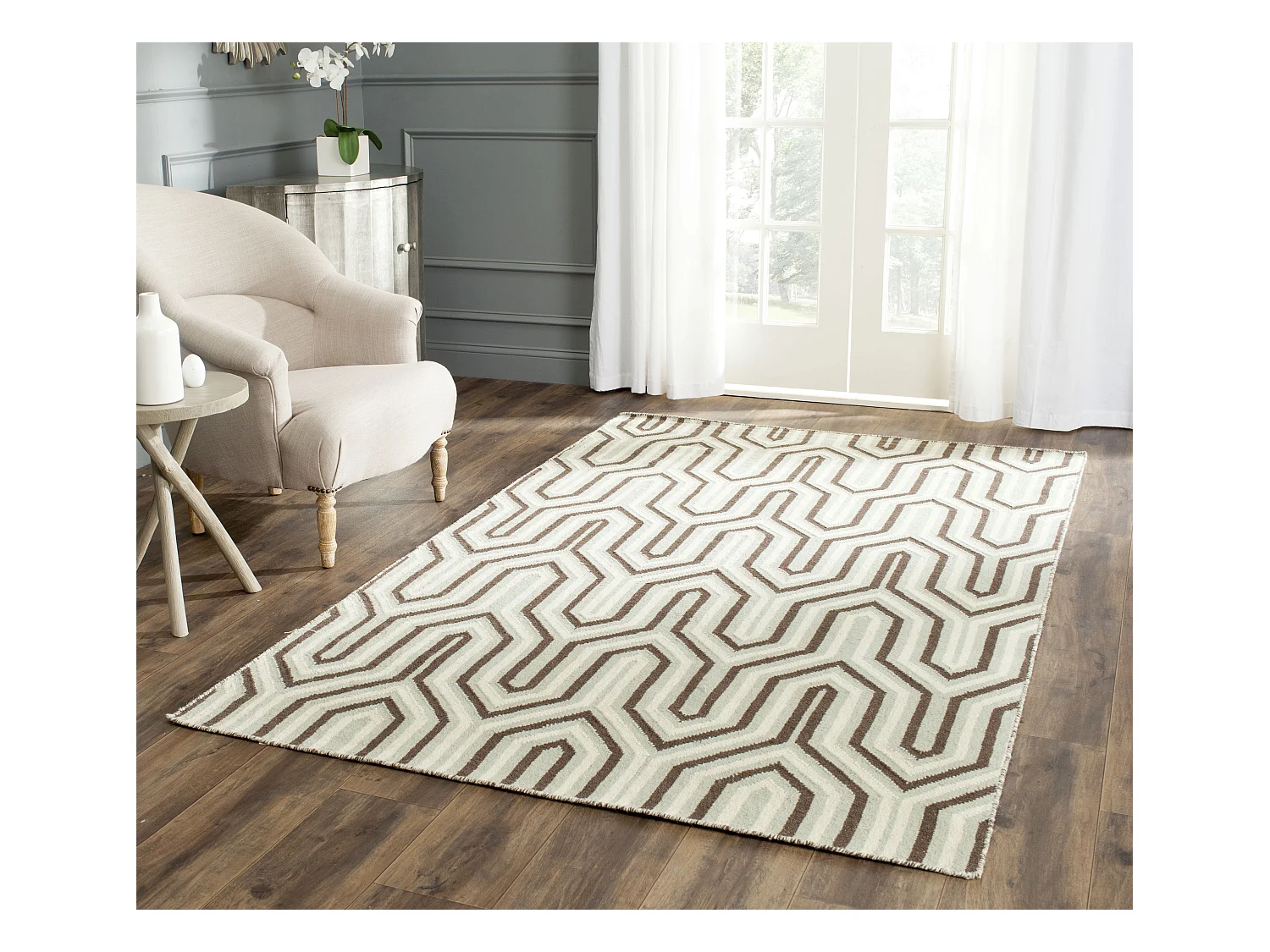 Tapis Gris/Multicolore 122 X 183 cm - Aries