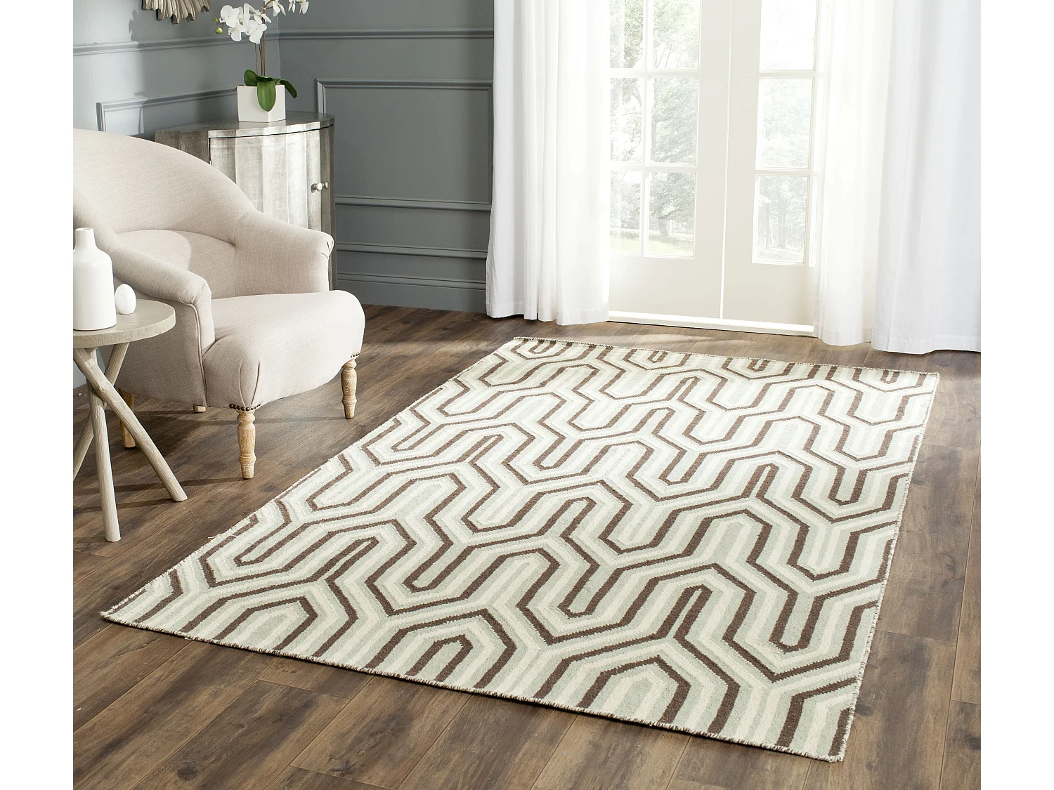 Tapis Gris/Multicolore 122 X 183 cm - Aries