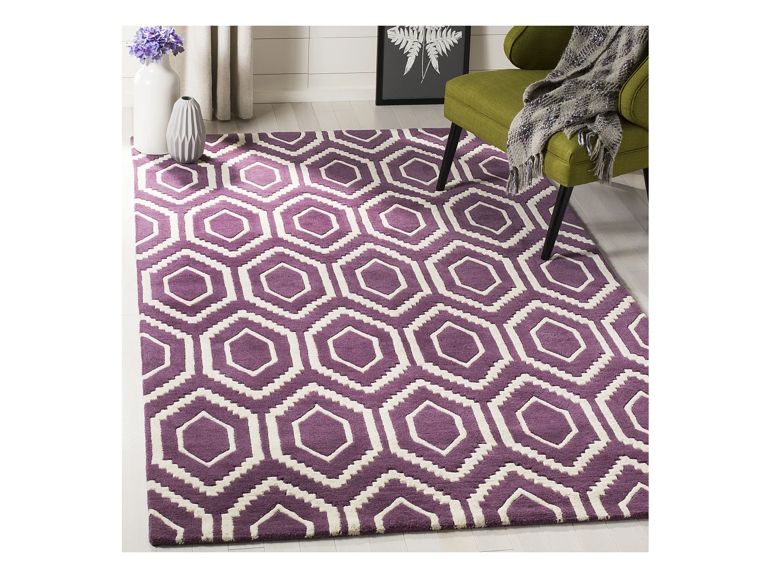 Tapis Violet/Ivoire 183 X 274 cm - Essex