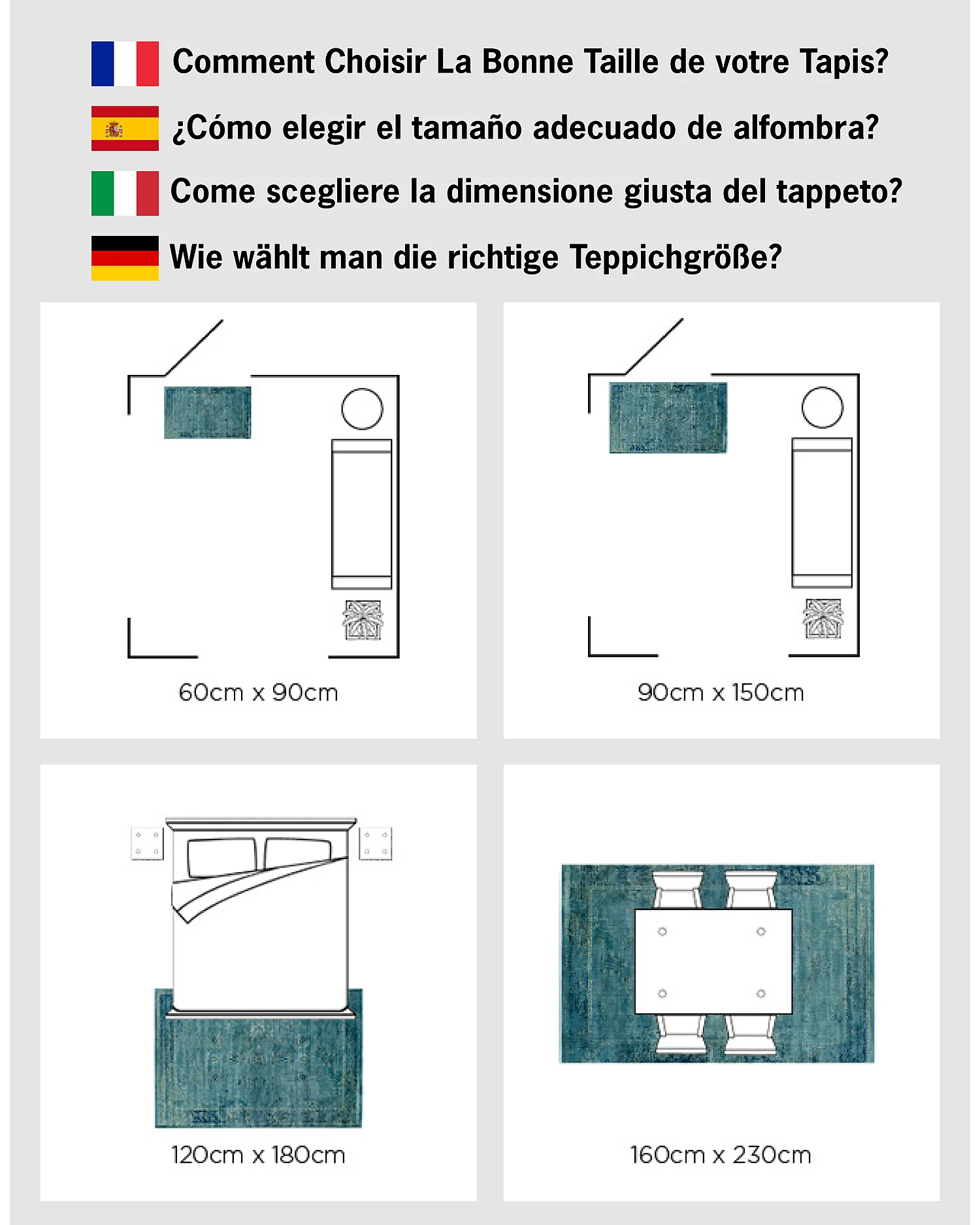 Tapis Bleu/Neutre 183 X 274 cm - Taavi