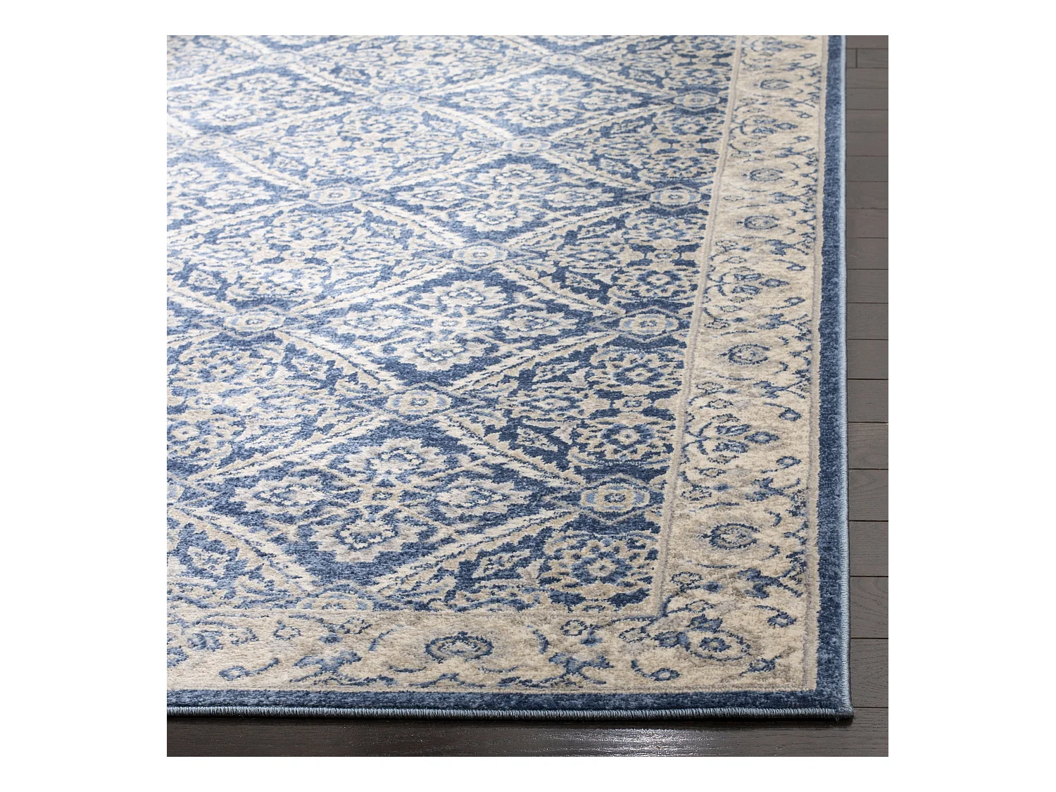 Tapis Bleu/Neutre 61 X 244 cm - Bryn