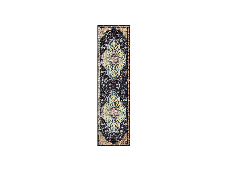 Tapis Noir/Bleu 66 X 244 cm - Calliope