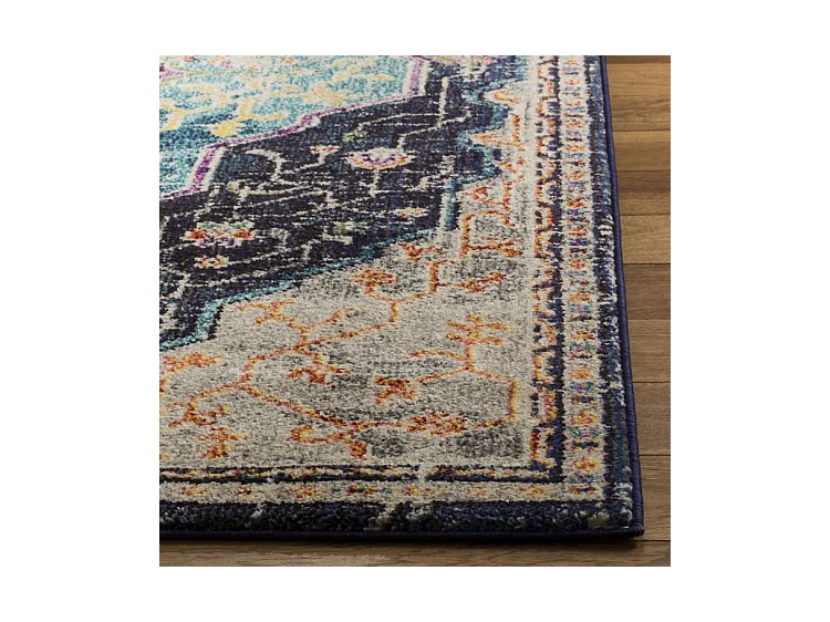 Tapis Noir/Bleu 66 X 244 cm - Calliope