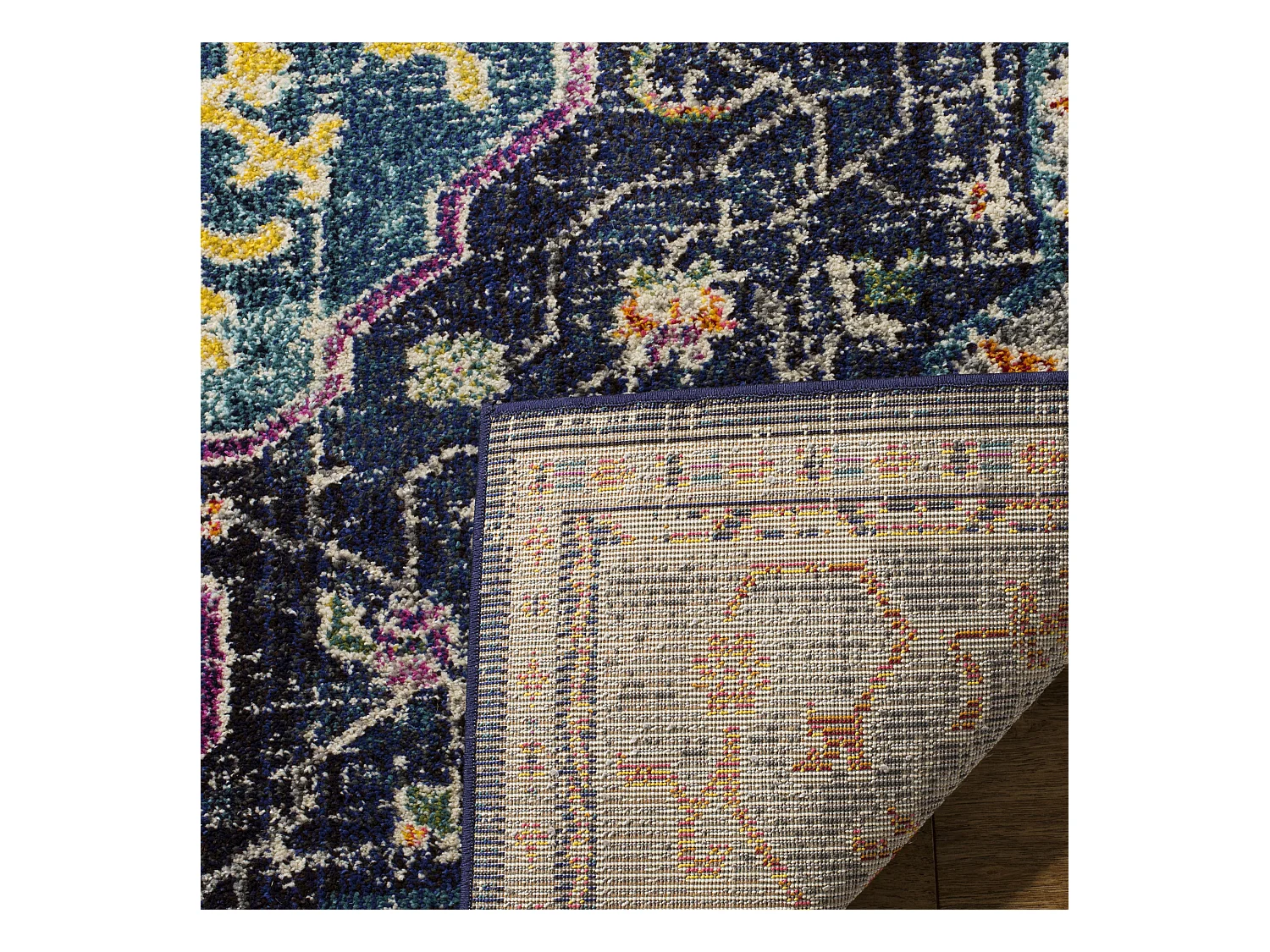 Tapis Noir/Bleu 66 X 244 cm - Calliope