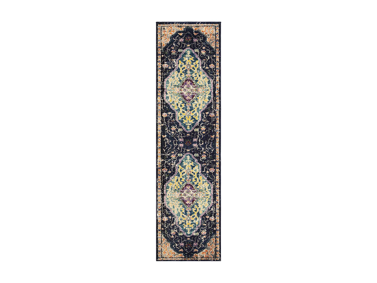 Tapis Noir/Bleu 66 X 244 cm - Calliope