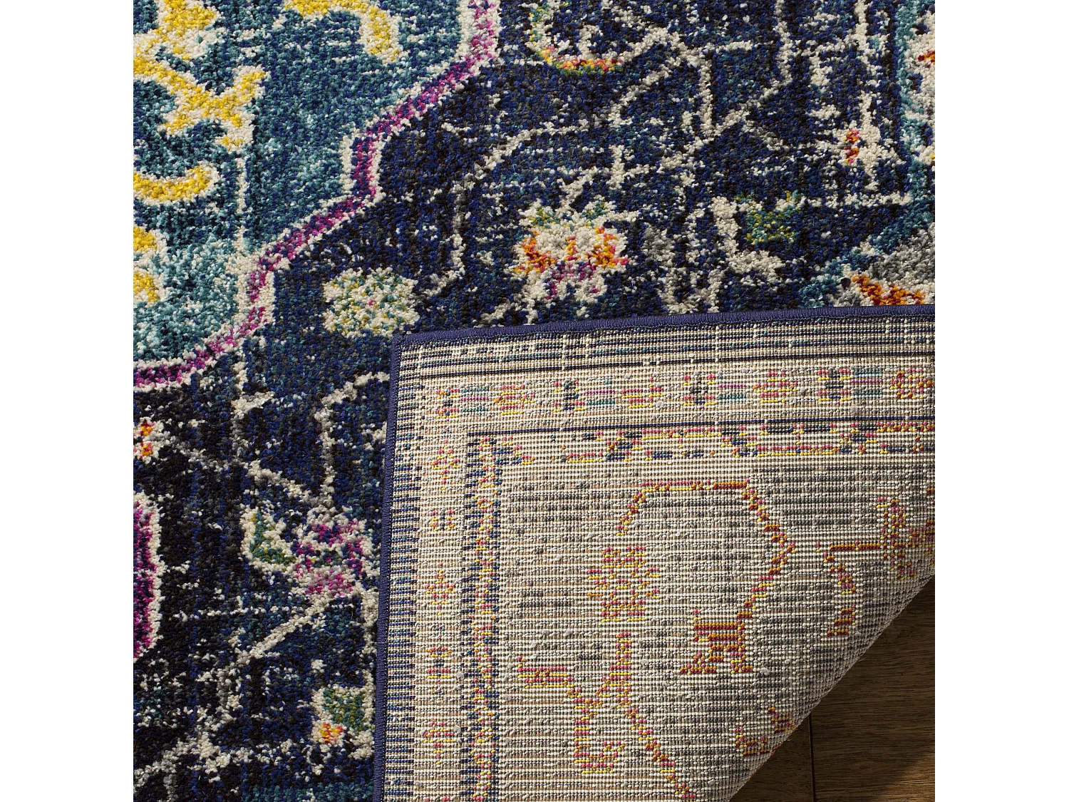 Tapis Noir/Bleu 66 X 244 cm - Calliope