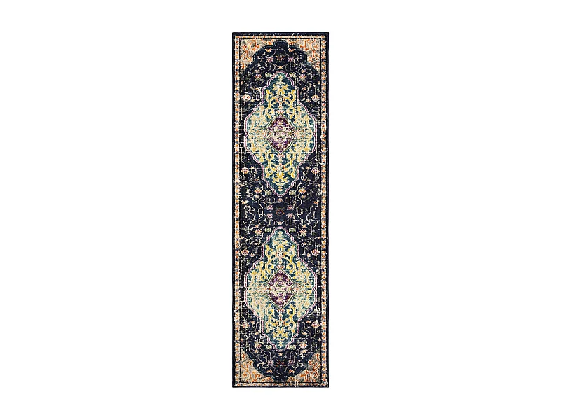 Tapis Noir/Bleu 66 X 244 cm - Calliope
