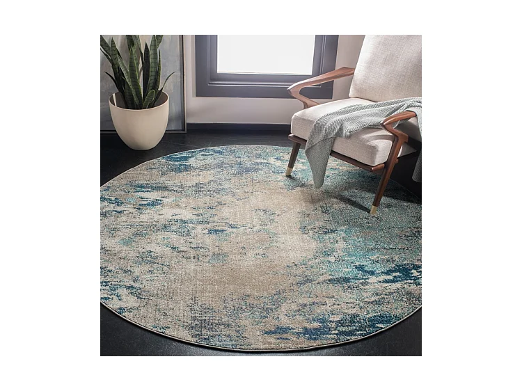 Tapis Bleu/Beige 244 X 244 cm - Julia