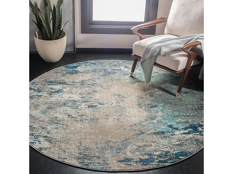 Tapis Bleu/Beige 244 X 244 cm - Julia