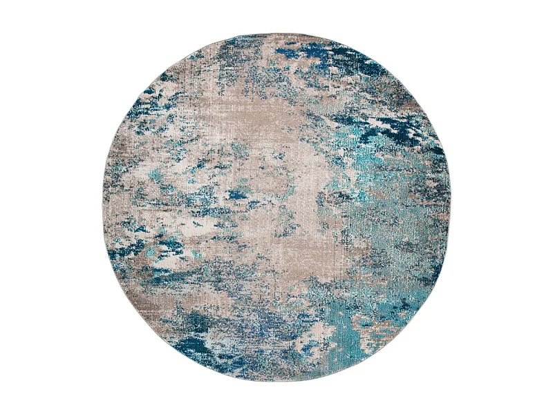 Tapis Bleu/Beige 244 X 244 cm - Julia