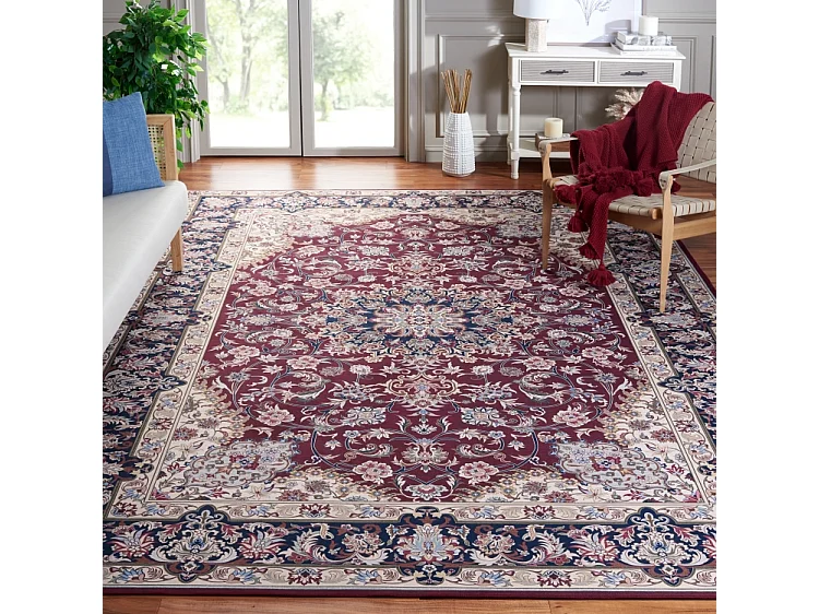 Tapis Rouge/Bleu Marine 244 X 305 cm - Serenade