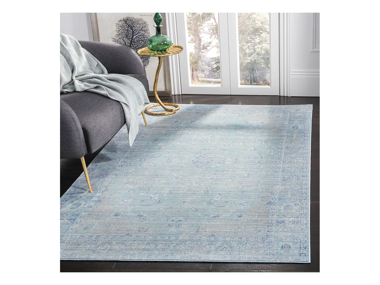 Tapis Bleu/Multicolore 152 X 244 cm - Haven