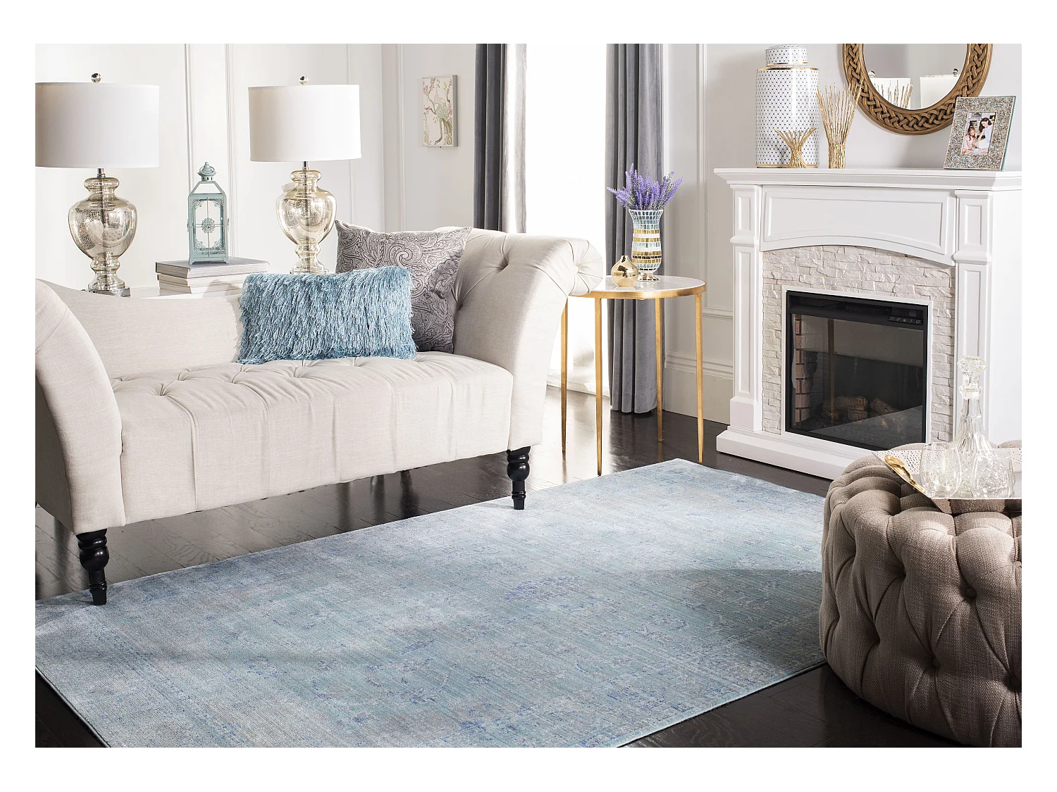 Tapis Bleu/Multicolore 152 X 244 cm - Haven