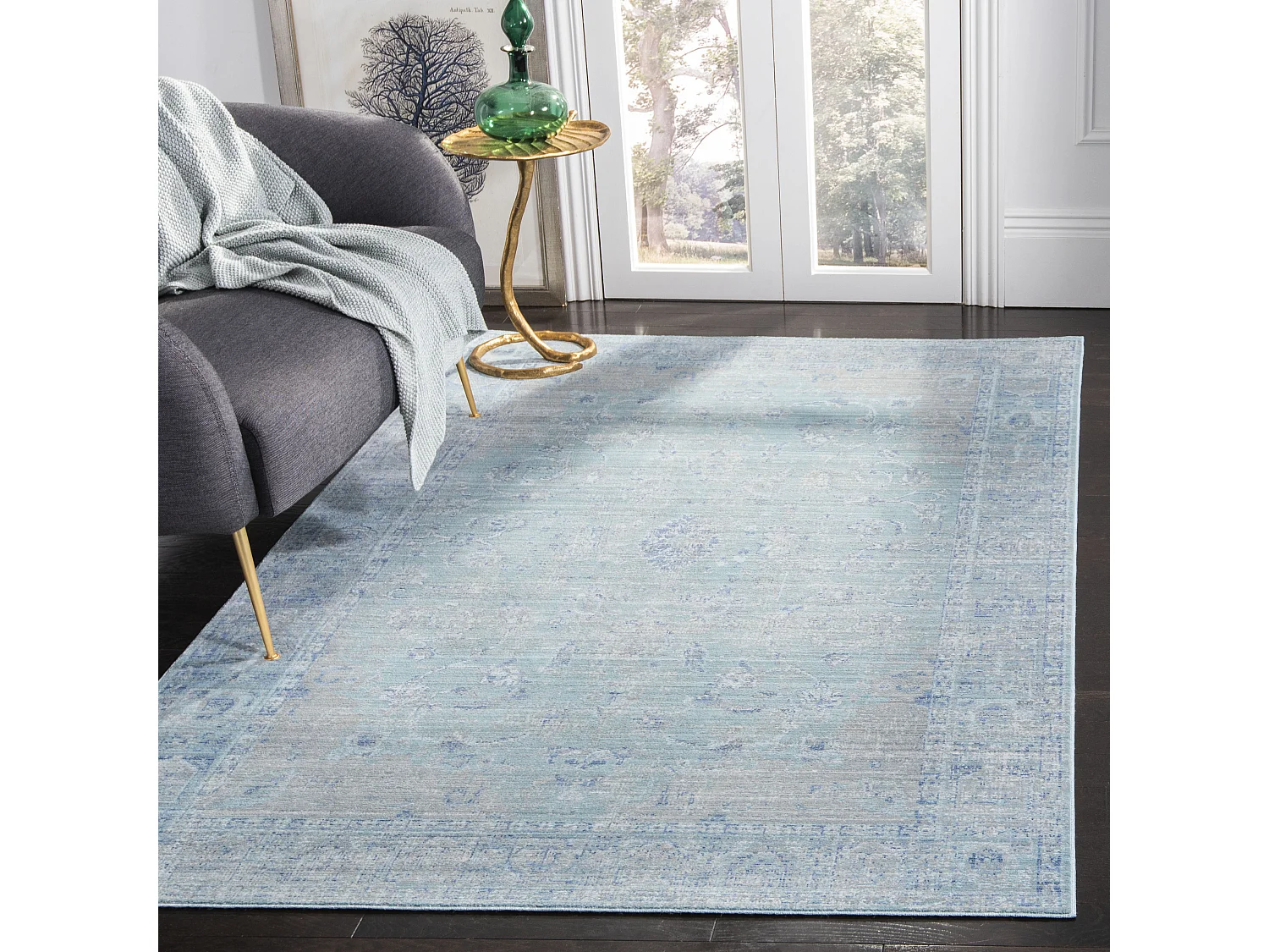 Tapis Bleu/Multicolore 152 X 244 cm - Haven
