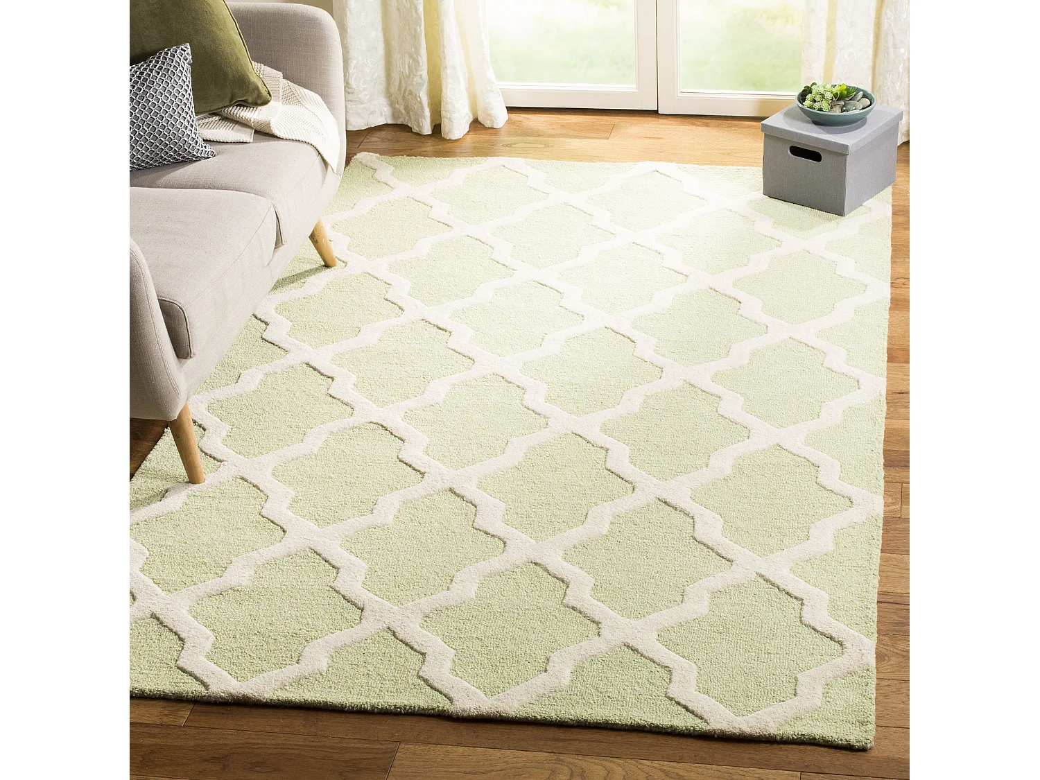 Tapis Vert/Neutre 122 X 183 cm - Ava