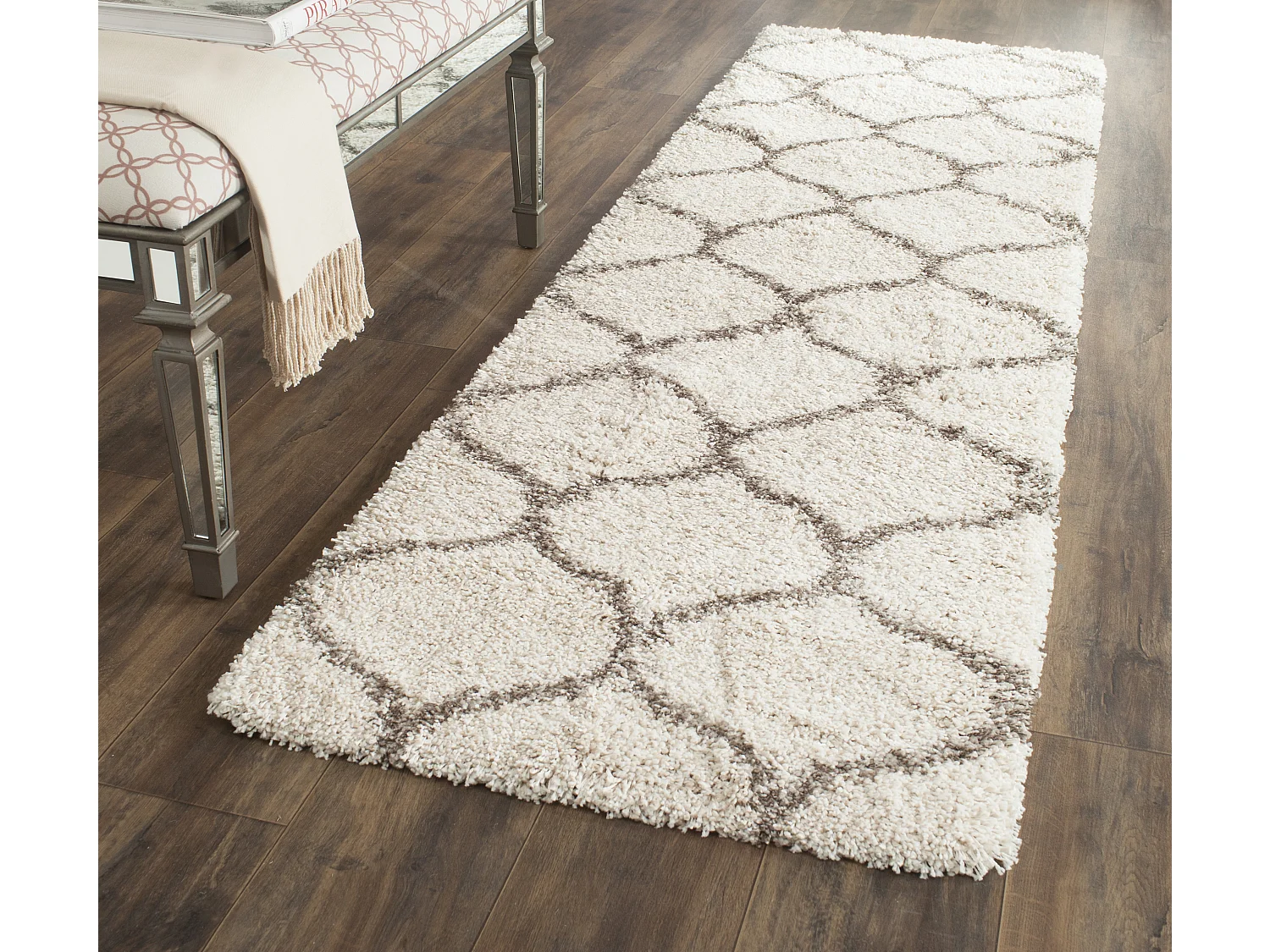 Tapis Neutre/Gris 69 X 244 cm - Zoey