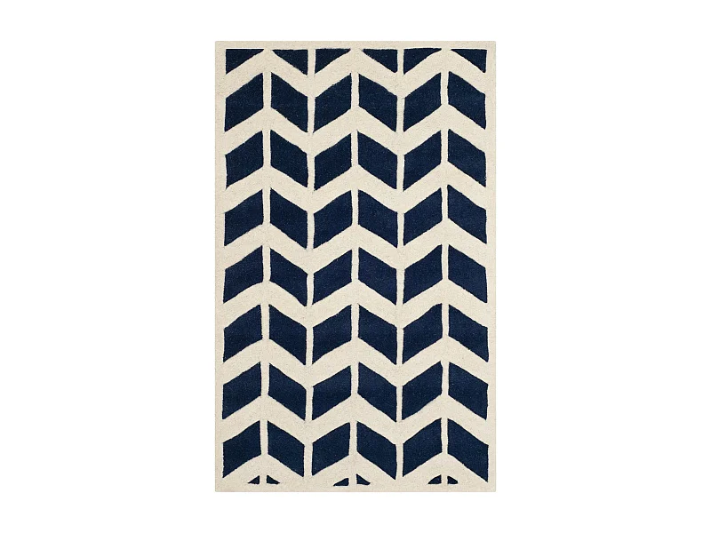 Tapis Bleu Marine/Neutre 122 X 183 cm - Merry