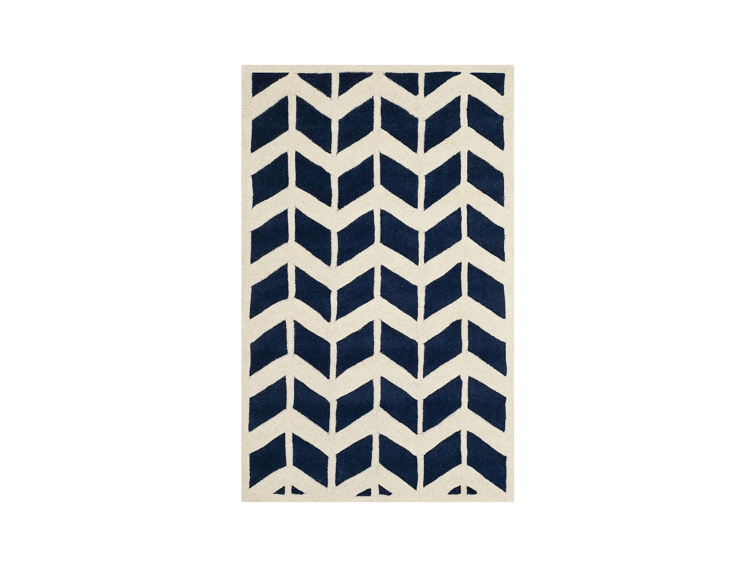 Tapis Bleu Marine/Neutre 122 X 183 cm - Merry