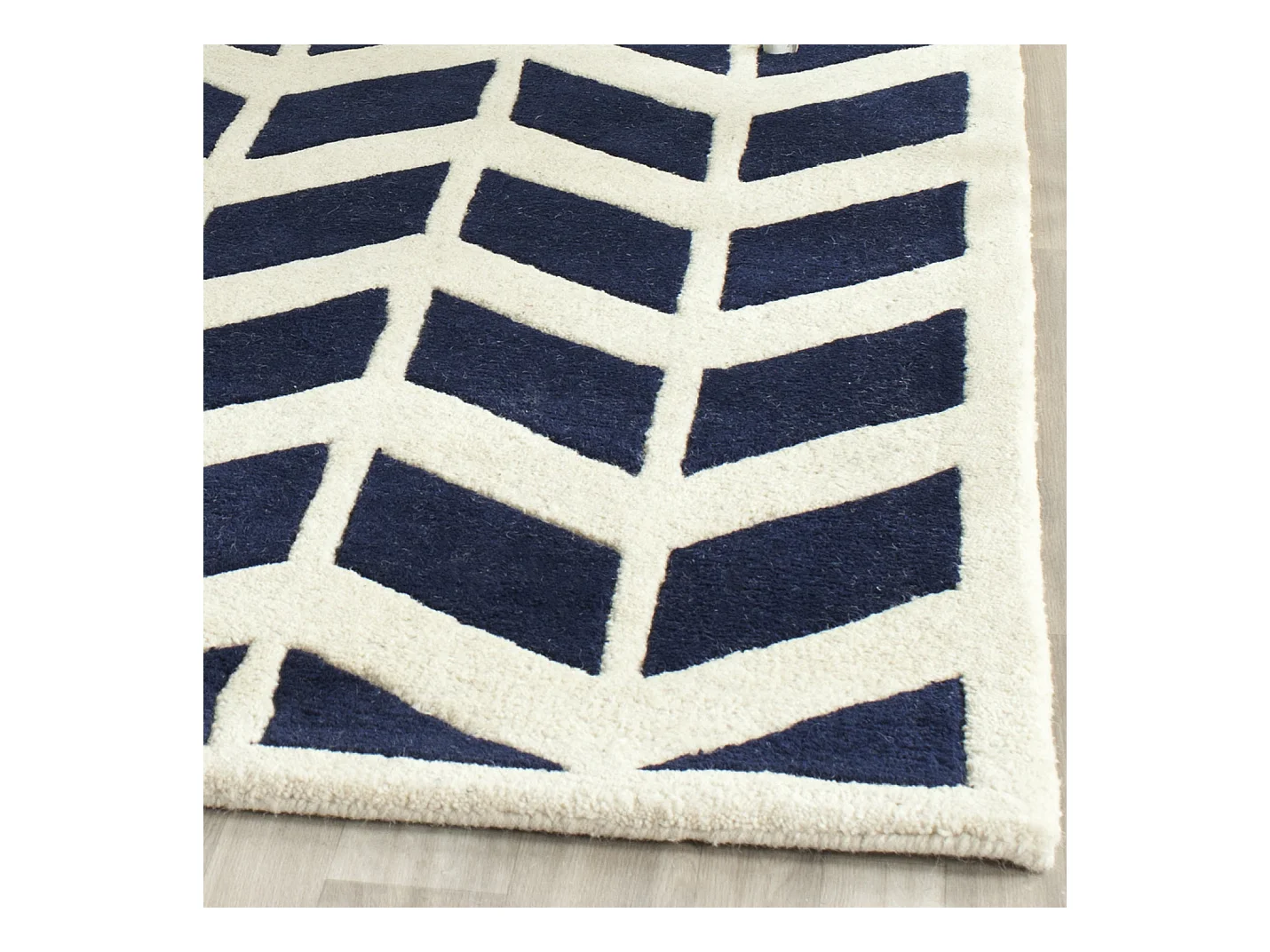 Tapis Bleu Marine/Neutre 122 X 183 cm - Merry