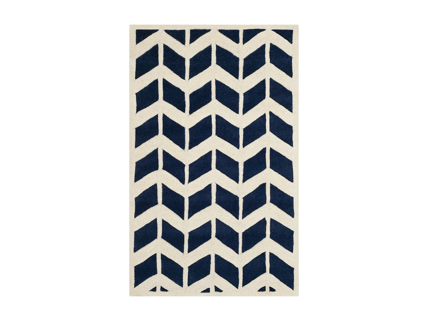 Tapis Bleu Marine/Neutre 122 X 183 cm - Merry