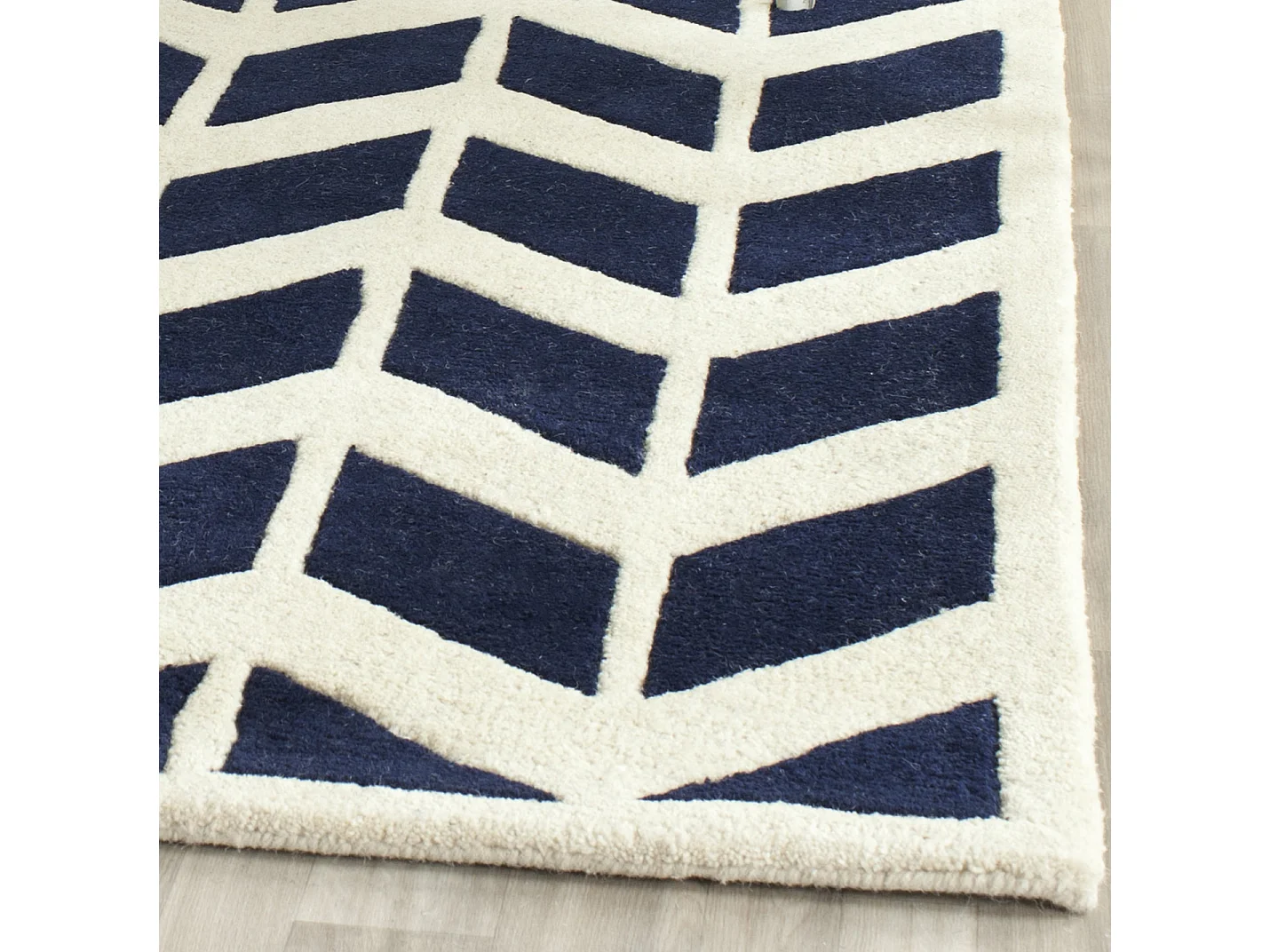 Tapis Bleu Marine/Neutre 122 X 183 cm - Merry