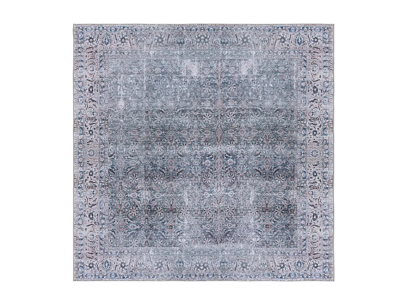 Tapis Bleu/Beige 183 X 183 cm - Sapphira