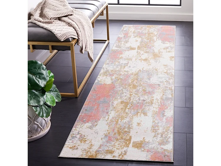 Tapis Rose/Gris 66 X 244 cm - Marcelline
