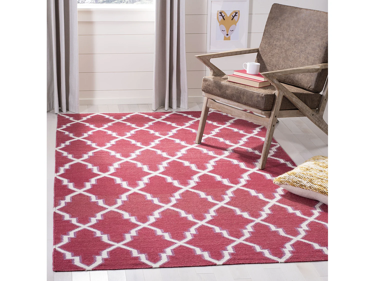 Tapis Rouge/Neutre 152 X 244 cm - Nico