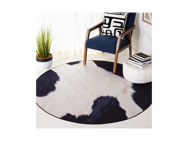 Tapis Ivoire/Bleu Foncé 183 X 183 cm - Elspeth