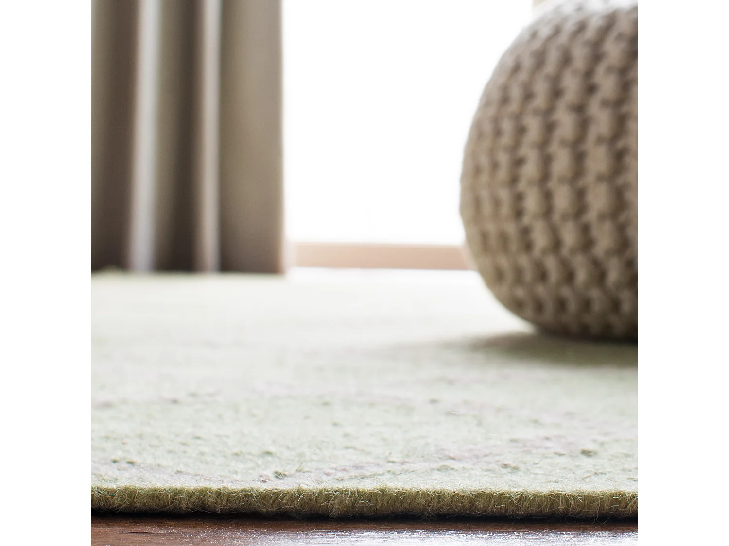 Tapis Vert/Neutre 183 X 183 cm - Calla