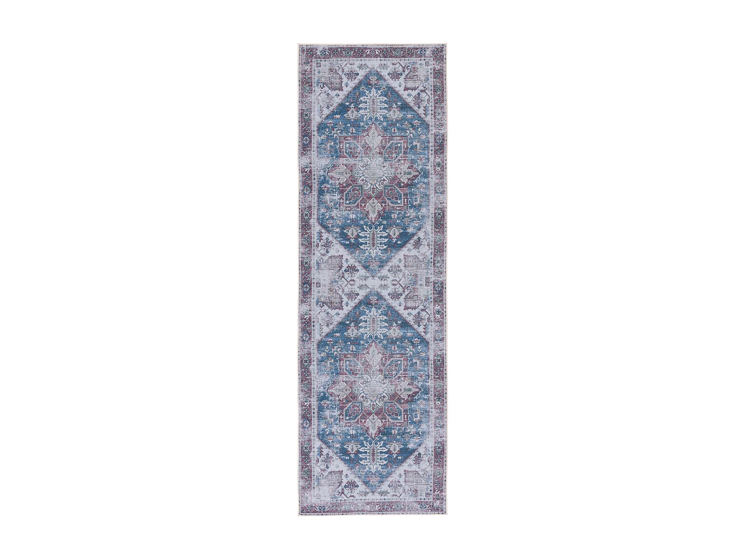 Tapis Bleu Marine/Rouge 76 X 244 cm - Arianne