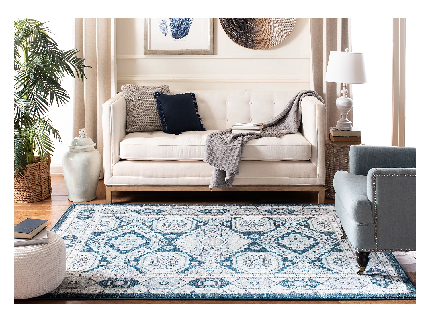 Tapis Bleu/Gris 160 X 231 cm - Mylo