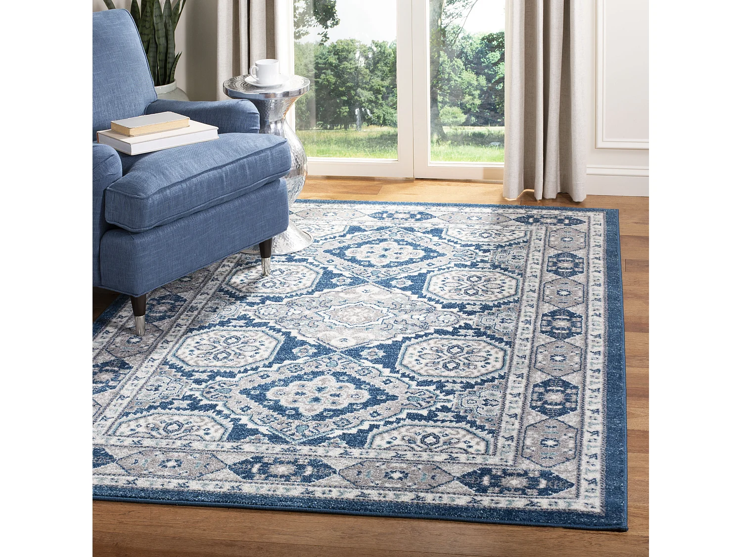 Tapis Bleu/Gris 160 X 231 cm - Mylo