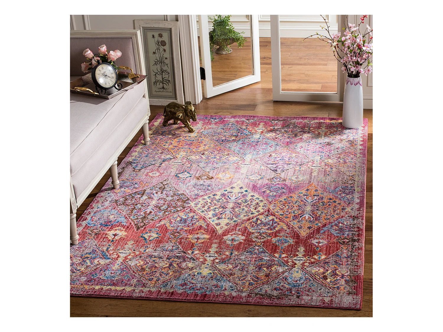 Tapis Rose/Multicolore 155 X 229 cm - Negin