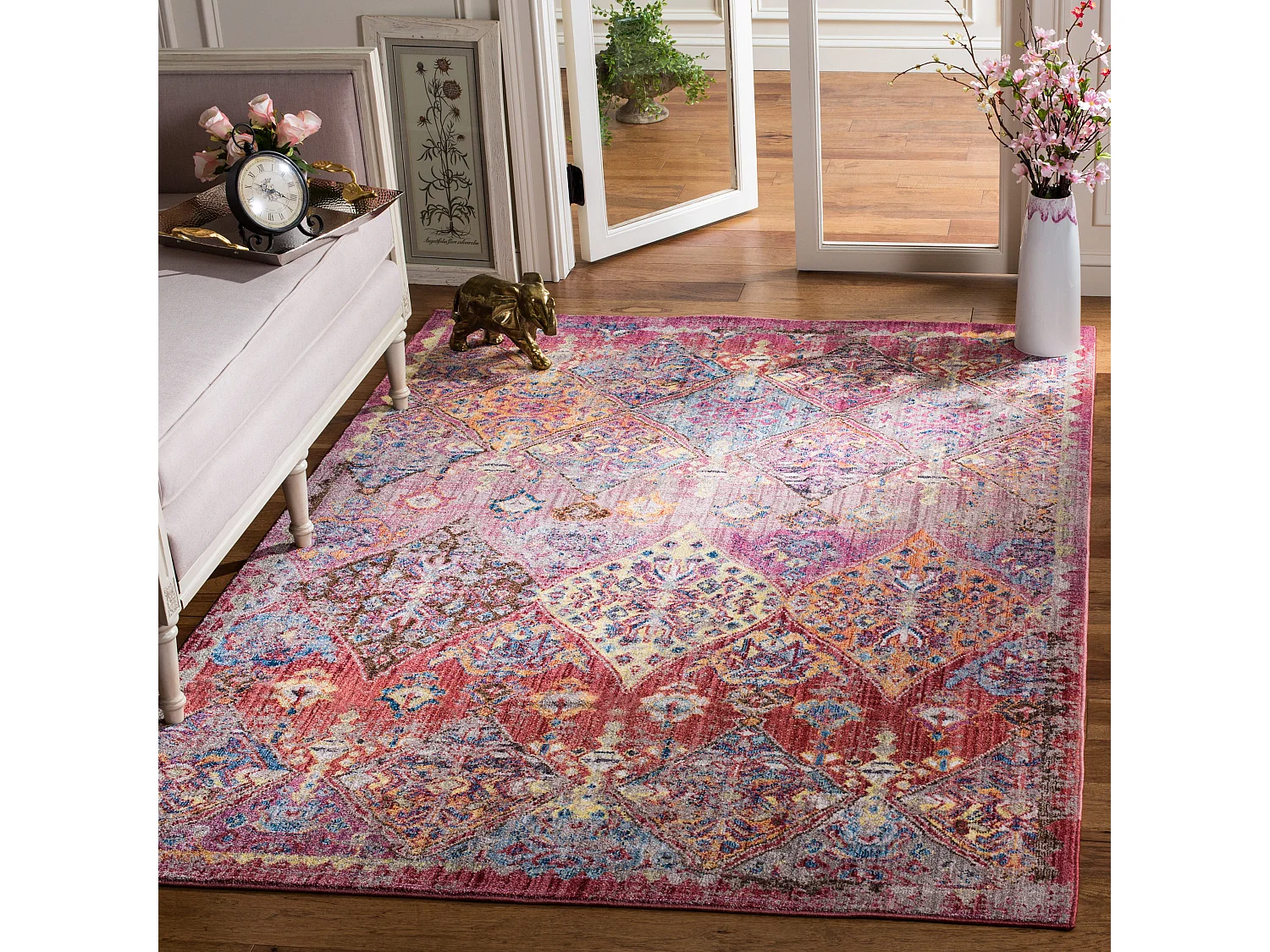 Tapis Rose/Multicolore 155 X 229 cm - Negin