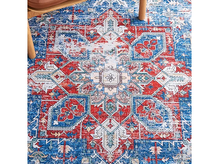 Tapis Bleu/Rouge 122 X 183 cm - Solana